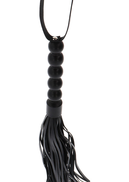 Short Beaded Flogger Whip BLACK - 3