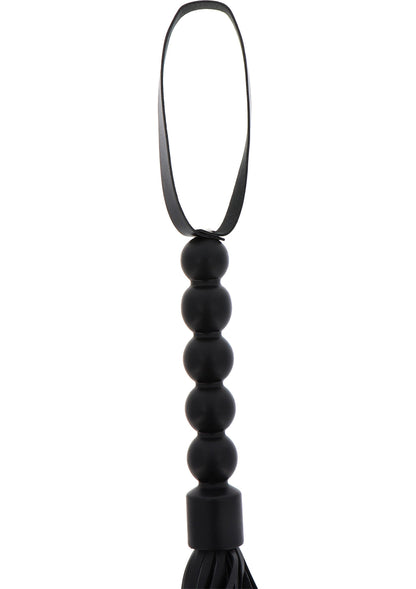 Short Beaded Flogger Whip BLACK - 1