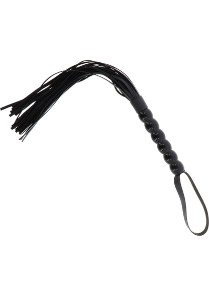 Long Beaded Flogger Whip BLACK - 0