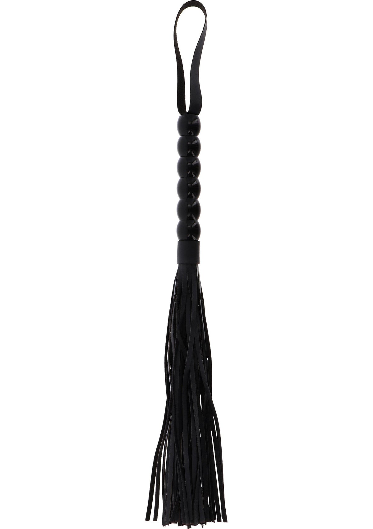 Long Beaded Flogger Whip BLACK - 2