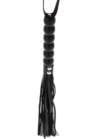 Long Beaded Flogger Whip BLACK - 3