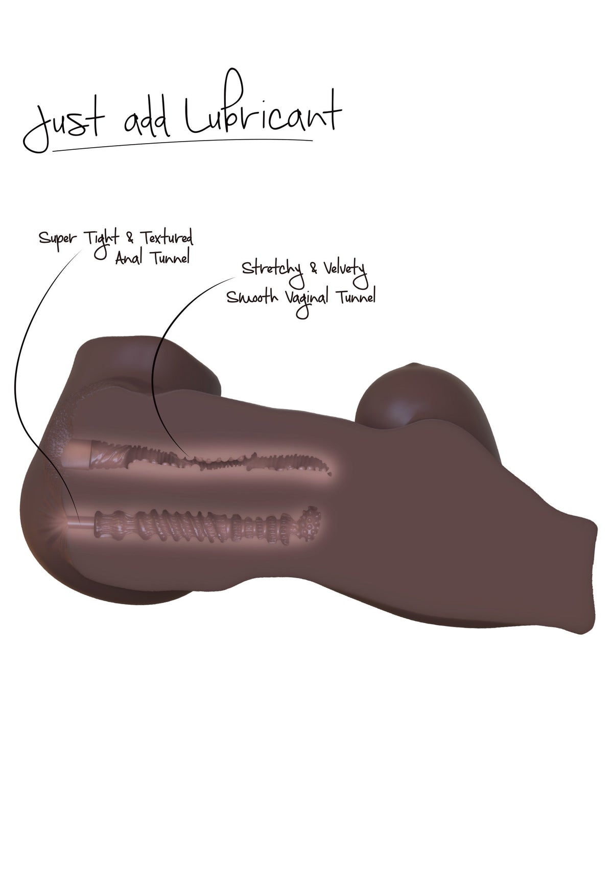 Ebony Fuck Goddess Mastubator 2.5 kg BROWN - 1