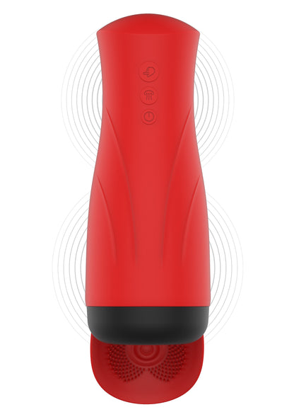 Super Suction Nutbuster Triple Masturbator RED - 8