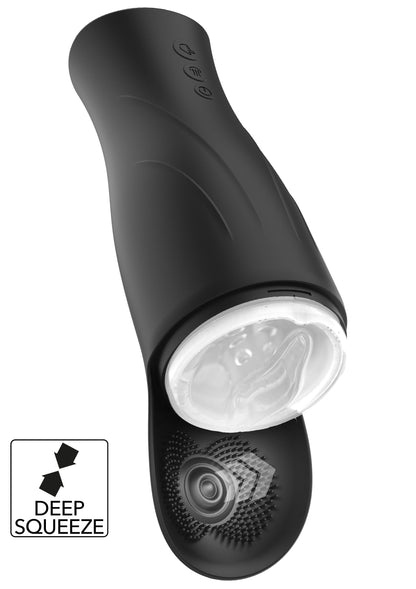 Deep Squeeze Nutbuster Triple Masturbator BLACK - 0