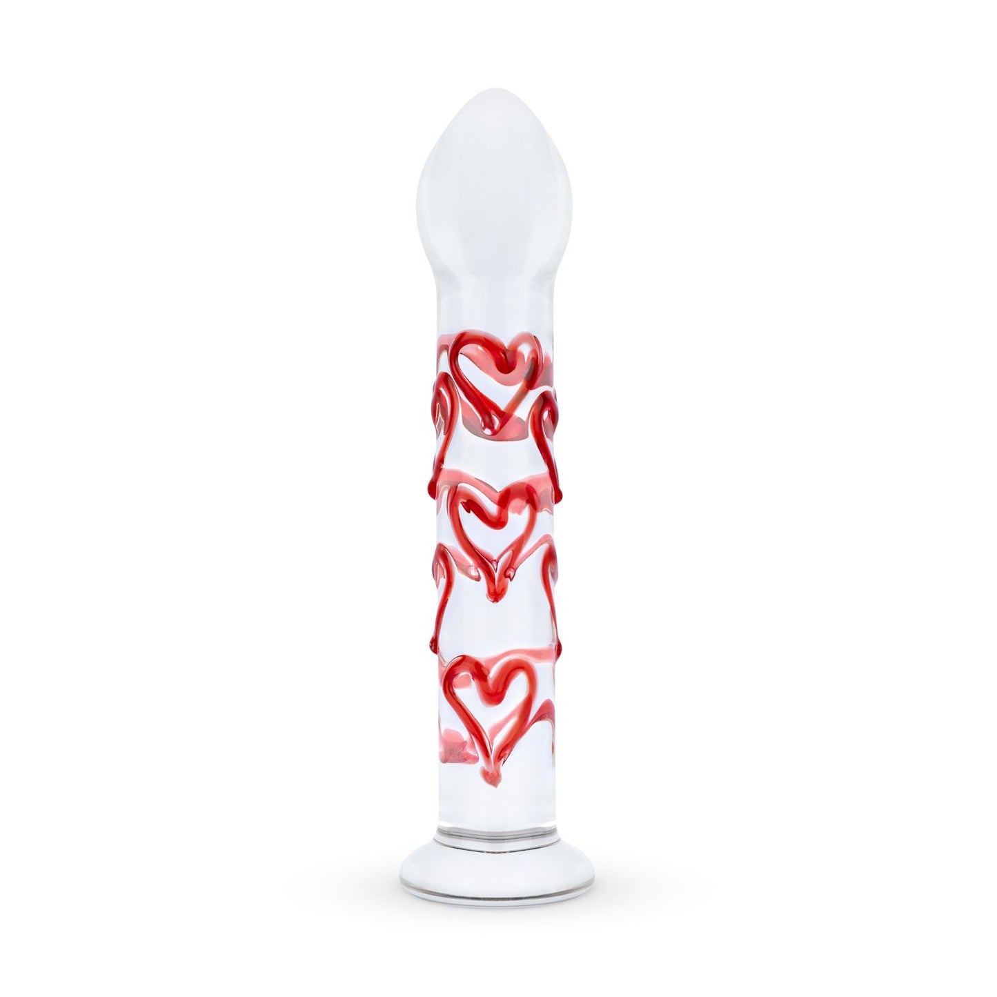 Gildo - Glazen G-spot/Prostaat Dildo Met Hartjes No.30 - 1
