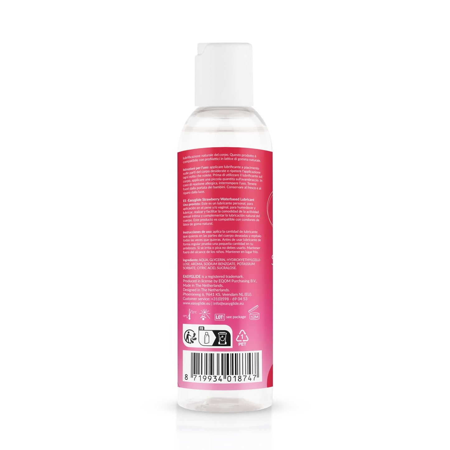 EasyGlide Aardbeien Glijmiddel op Waterbasis - 150 ml - 0