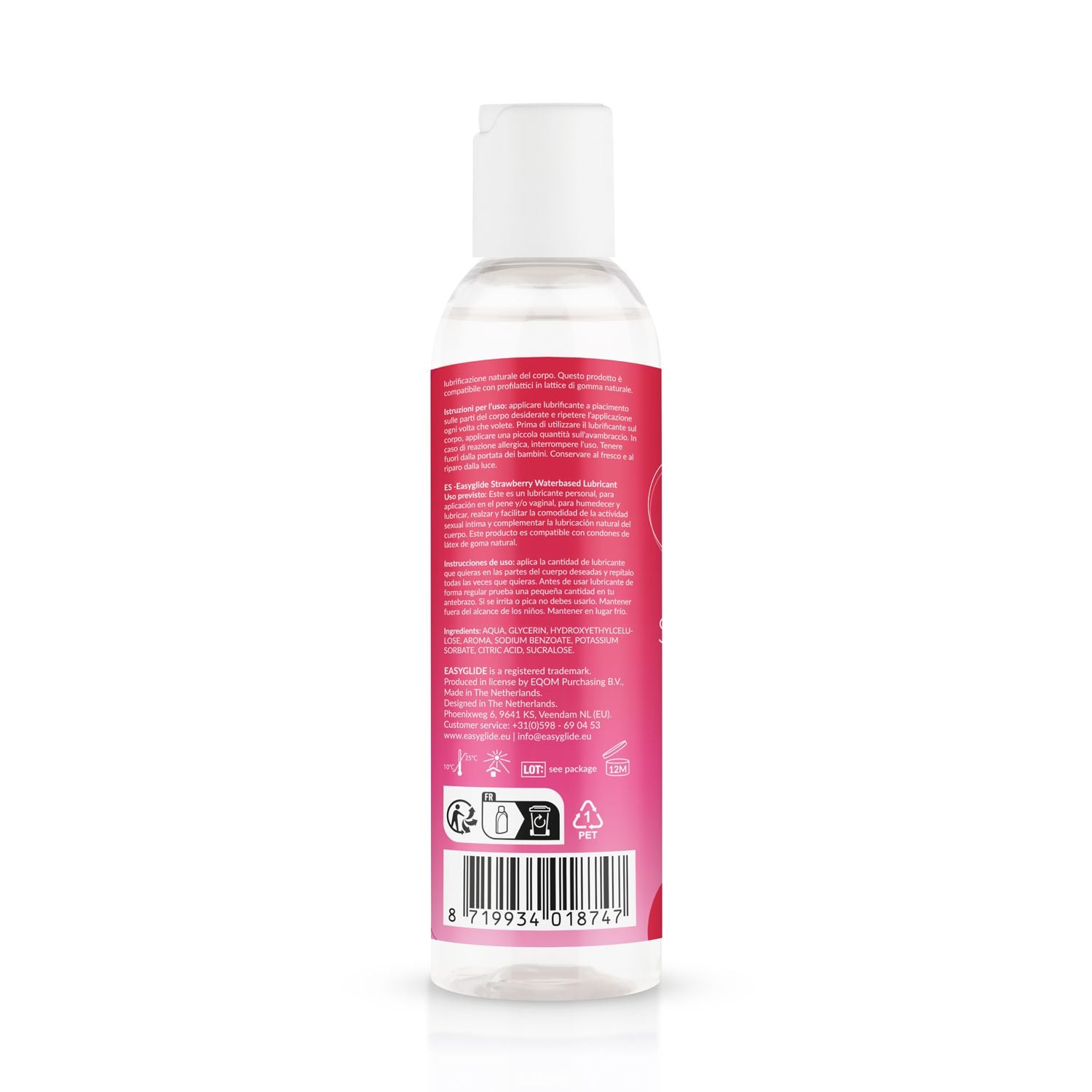 EasyGlide Aardbeien Glijmiddel op Waterbasis - 150 ml - 0