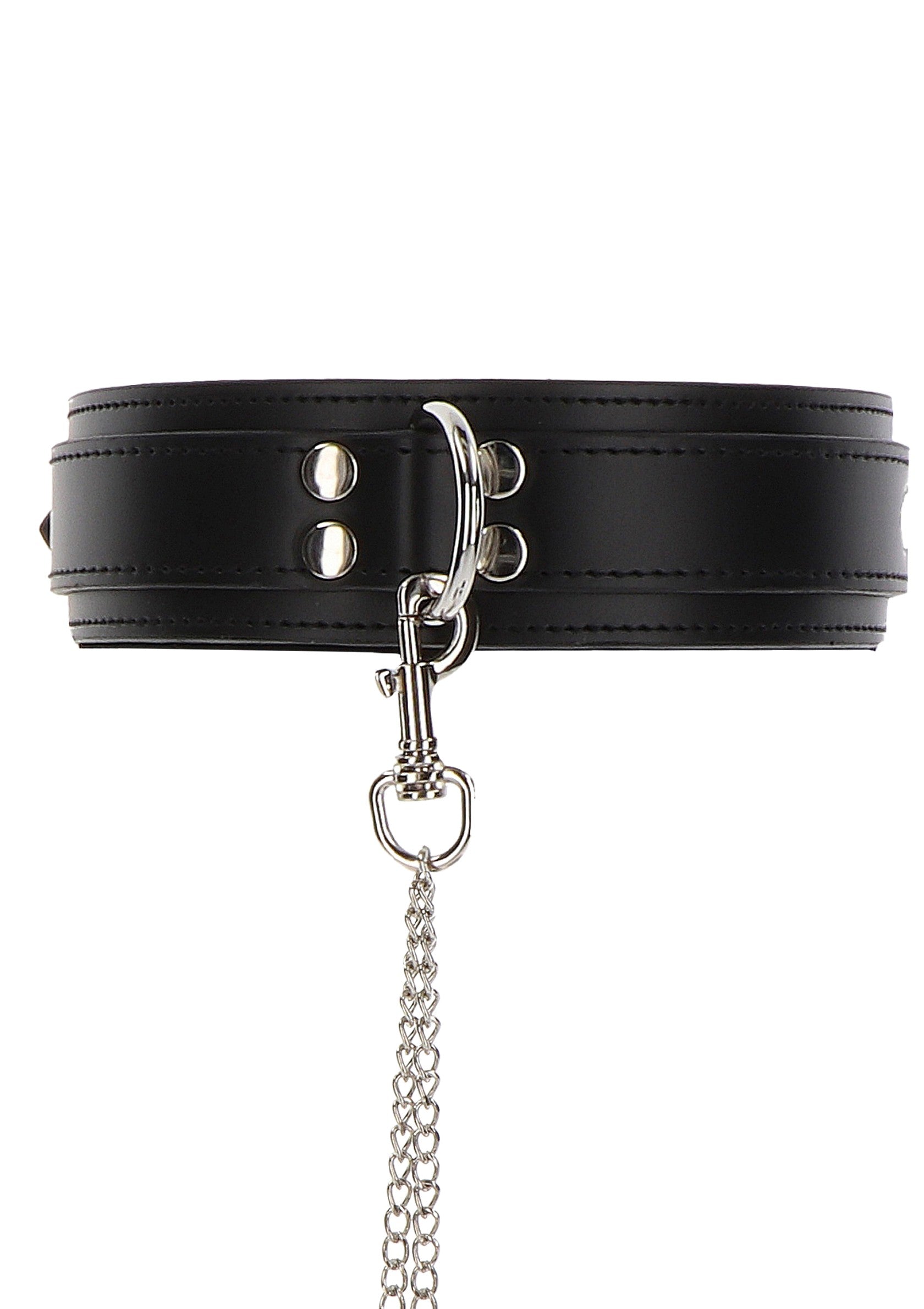 Taboom Bondage Essentials Heavy Collar and Wrist Cuffs BLACK - 4