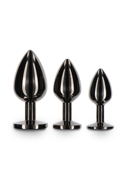 Butt Plug With Diamond Jewel S BLACK - 4