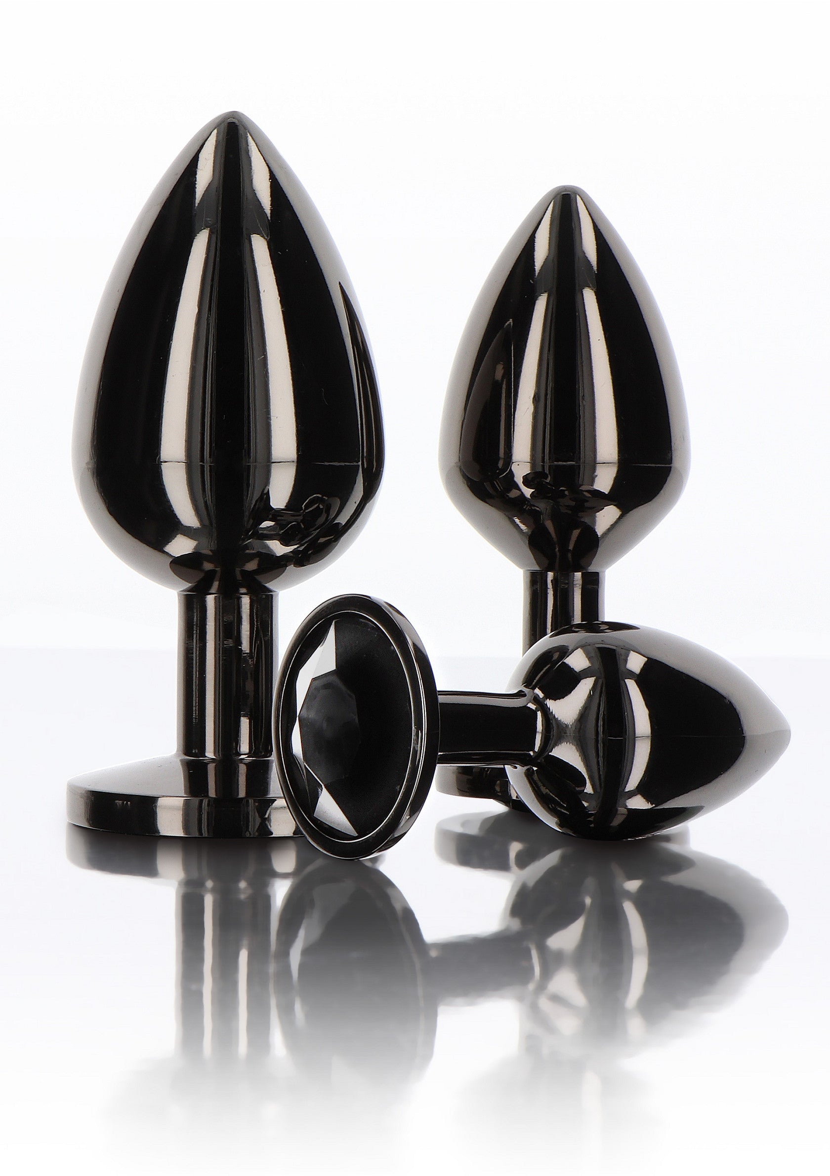 Butt Plug With Diamond Jewel S BLACK - 3
