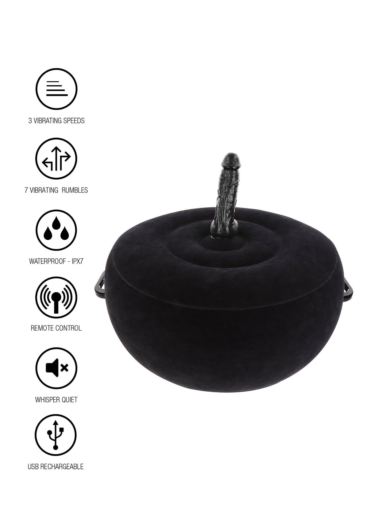 Inflatable Fuck Seat with Remote BLACK - 2
