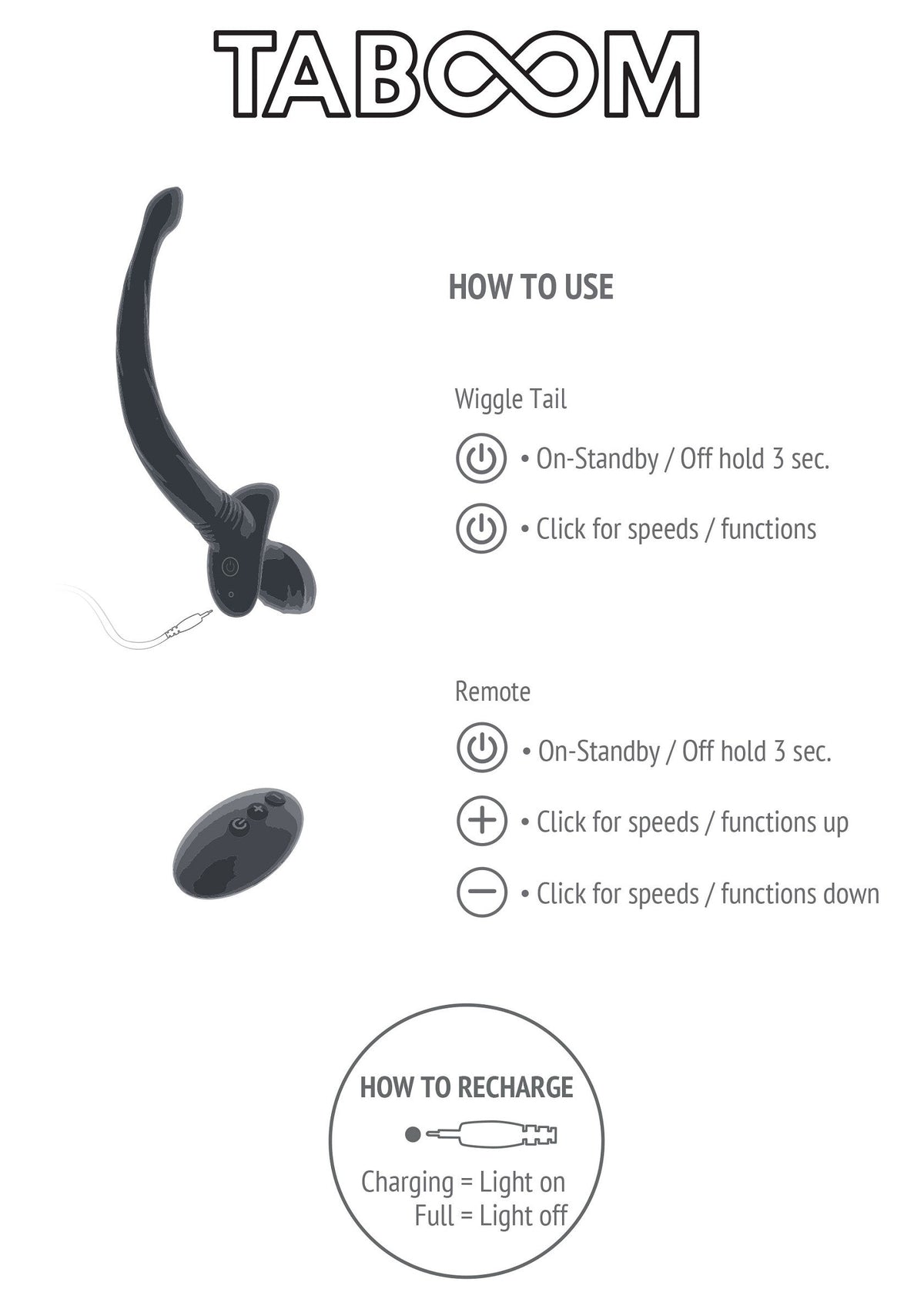 Puppy Play Wiggle Tail BLACK - 5