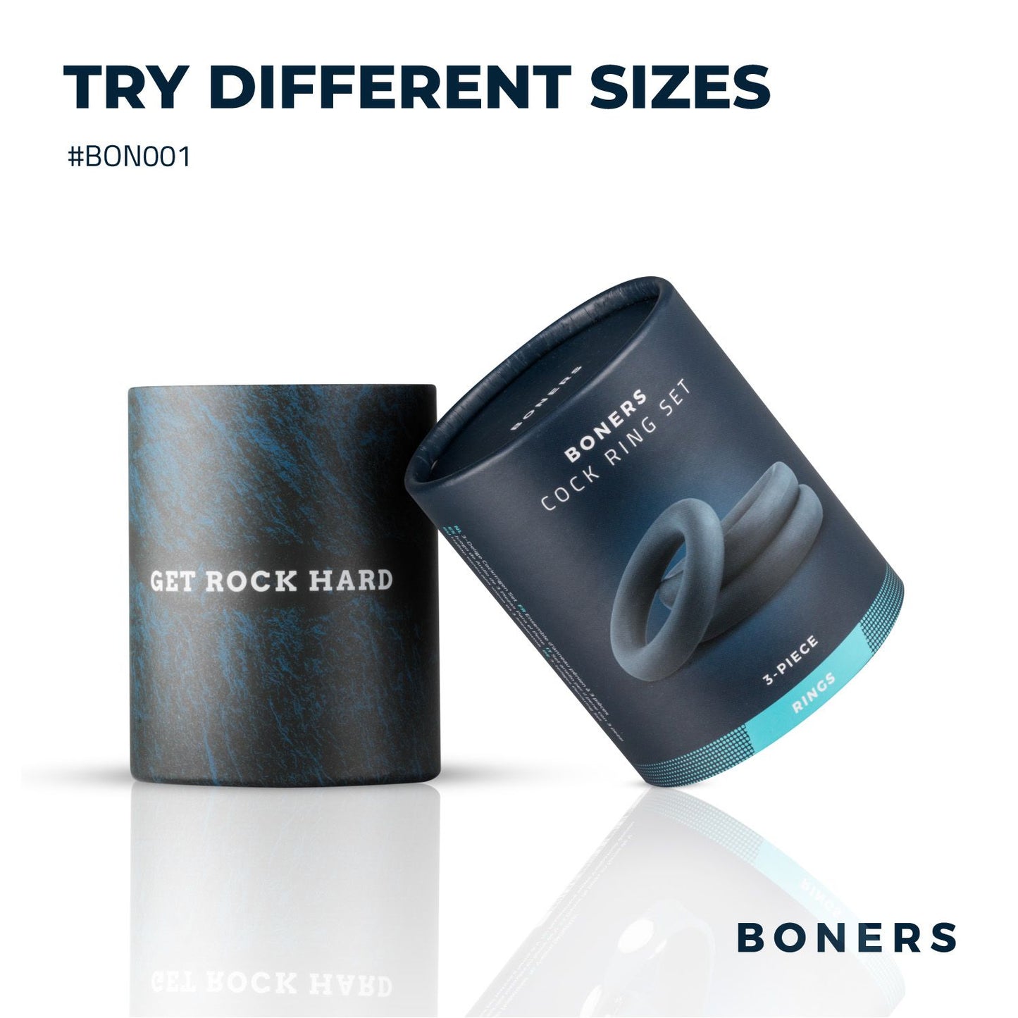 Boners 3-Delige Cockringen Set - Grijs - 3