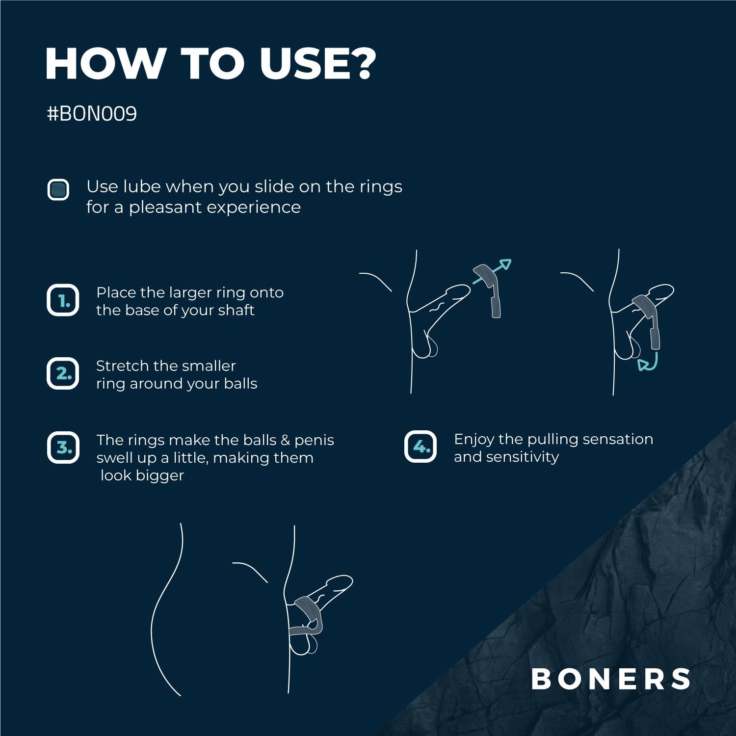 Boners Cockring En Ballstretcher - Grijs - 1