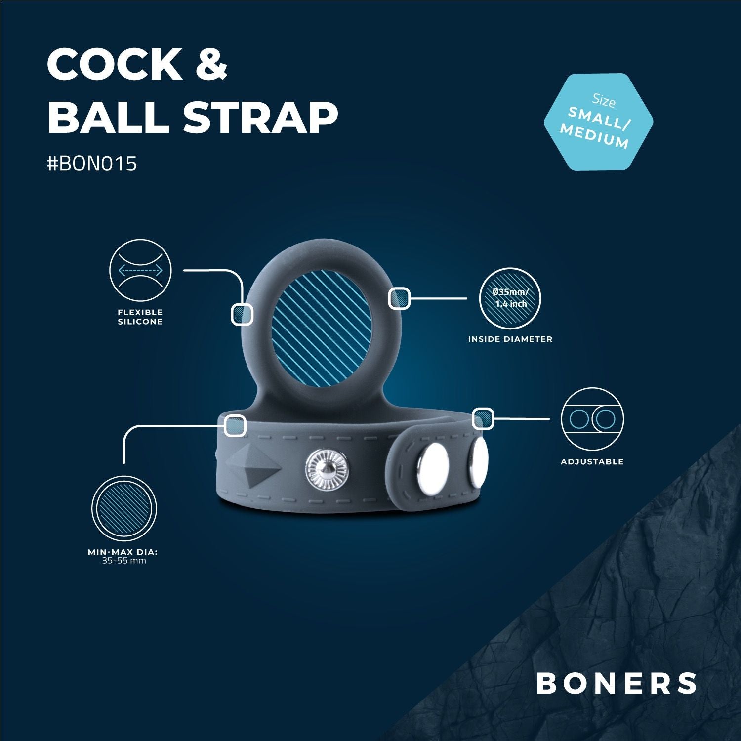 Boners Cock & Ball Strap - S/M - 6