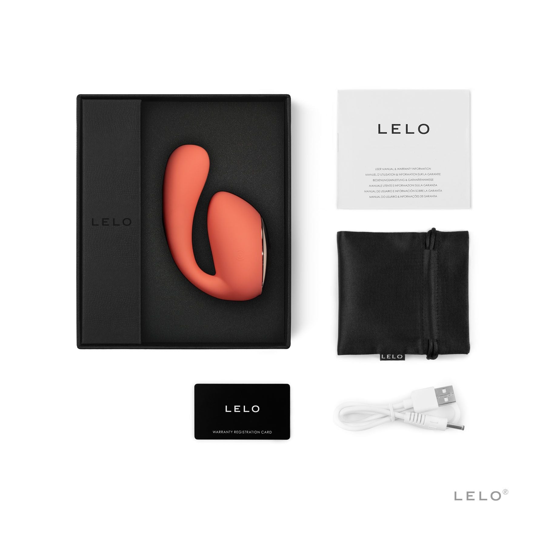 Lelo - Ida Wave Dual Stimulation Massager Coral Red - 0