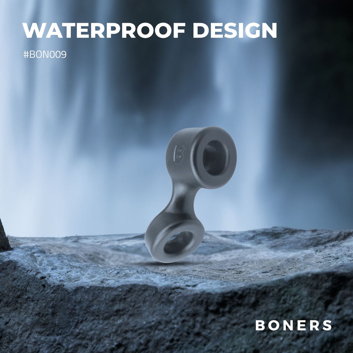 Boners Cockring En Ballstretcher - Grijs - 4