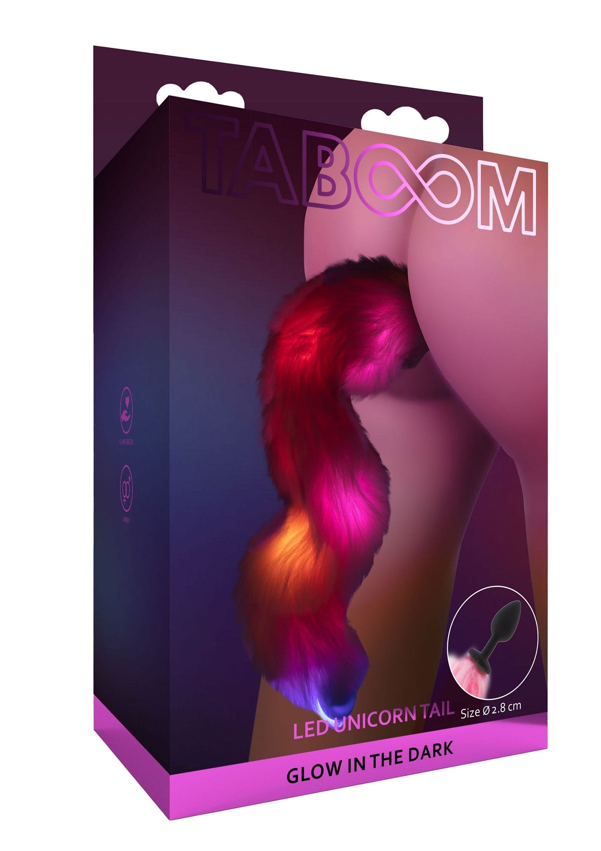 Unicorn Tail & Buttplug LED BLACK - 2