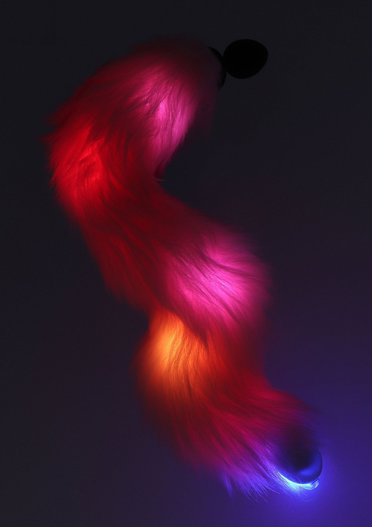 Unicorn Tail & Buttplug LED BLACK - 4