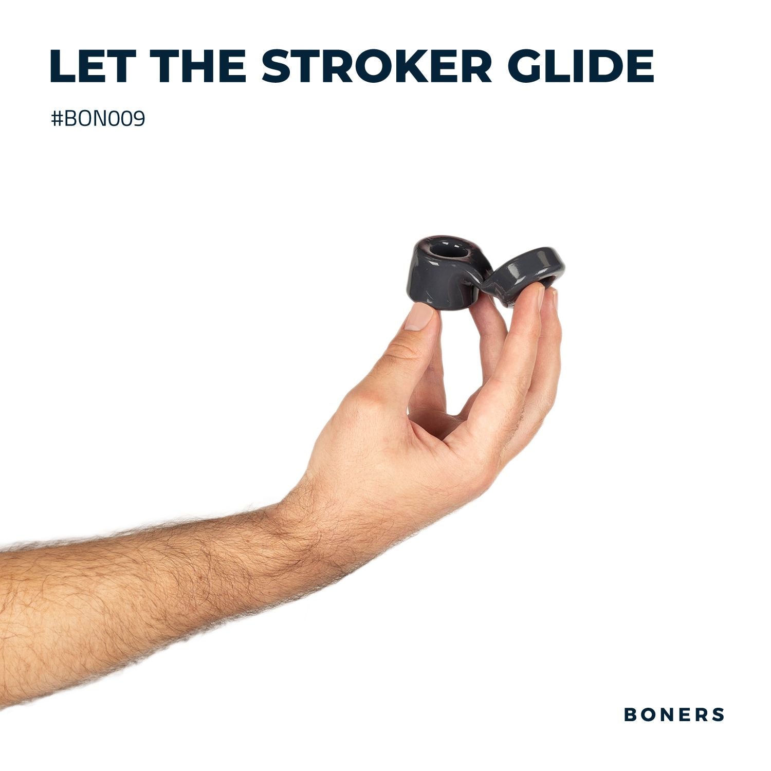 Boners Cockring En Ballstretcher - Grijs - 0