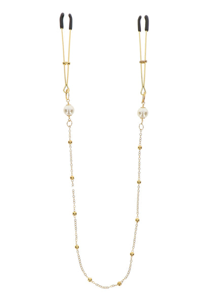 Tweezers Pearl & Deluxe Chain GOLD - 3