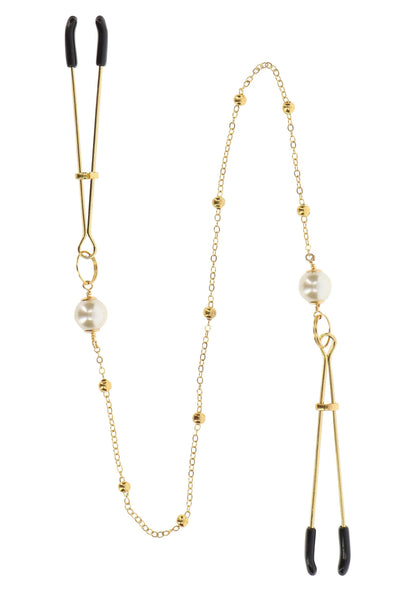Tweezers Pearl & Deluxe Chain GOLD - 4