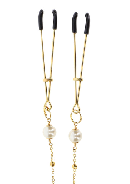 Tweezers Pearl & Deluxe Chain GOLD - 5