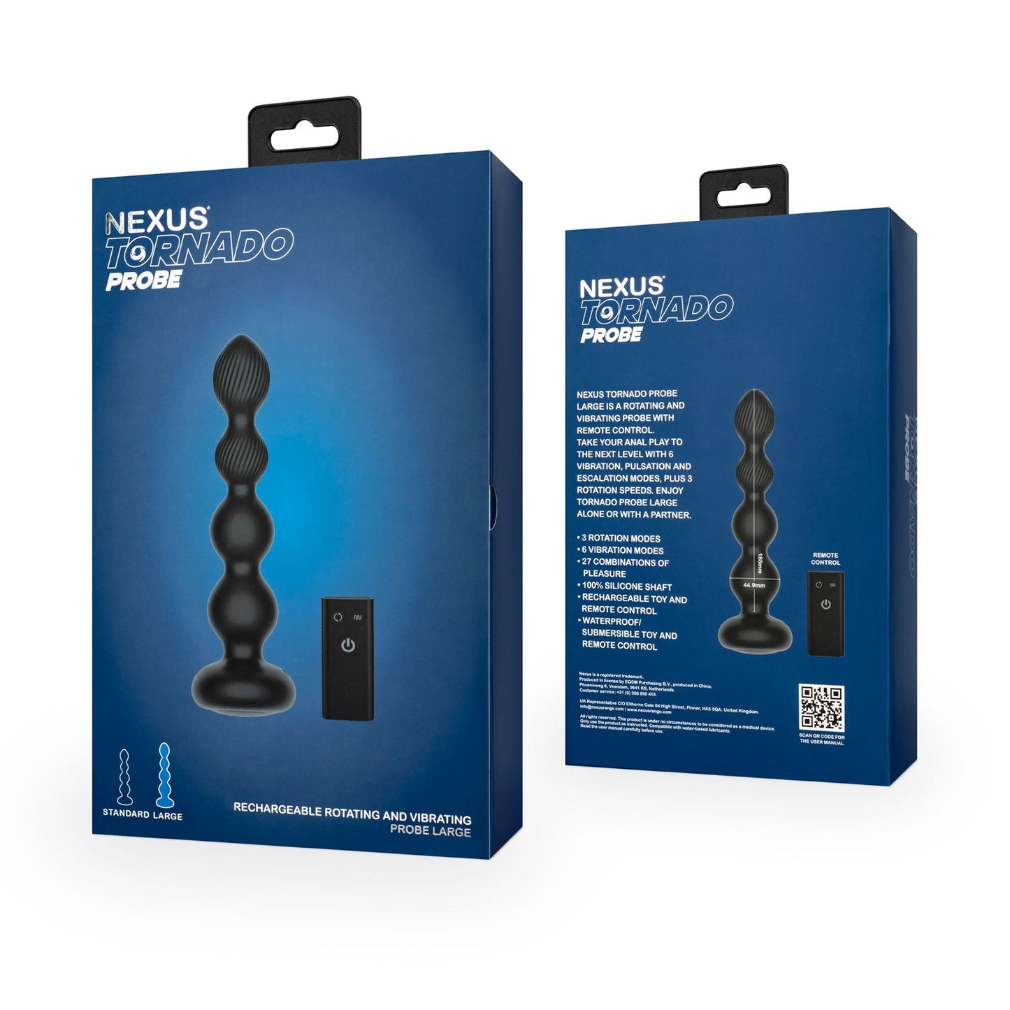 Nexus - Tornado Roterende Beaded Anaal Plug - Large  - 4