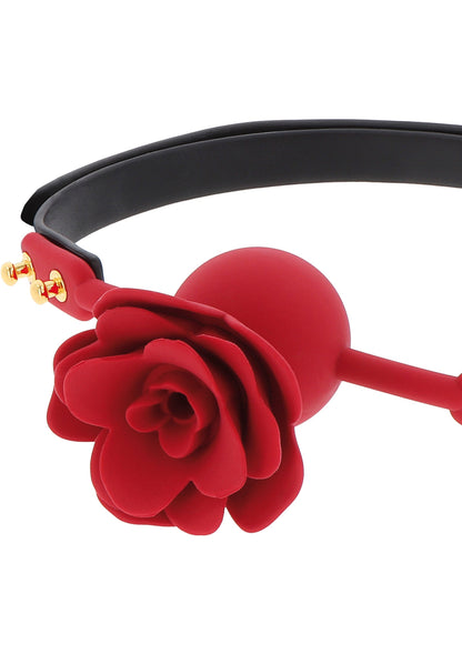Wild Roses Ball Gag BLACK - 4