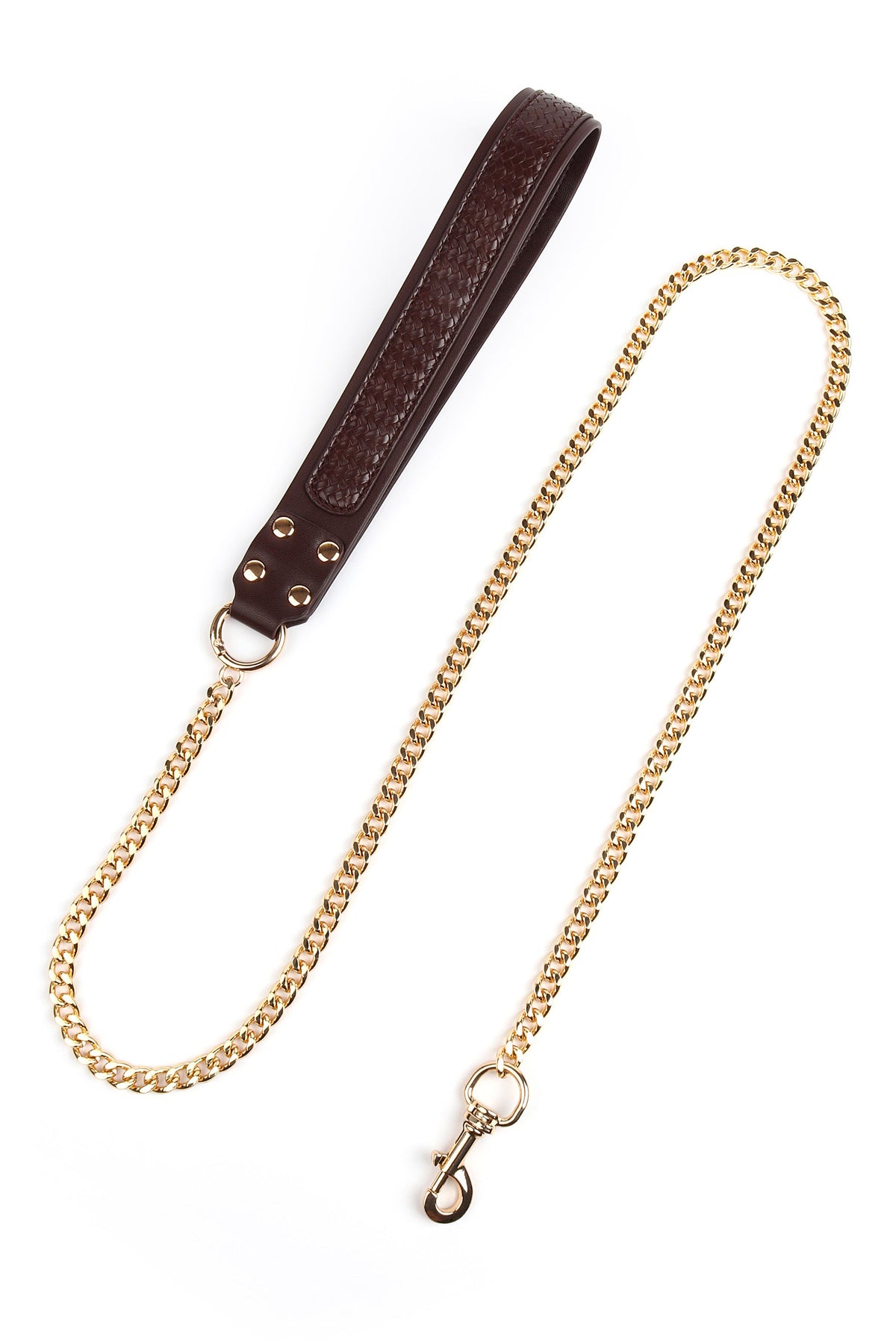 Woven Collar and Leash BROWN - 10