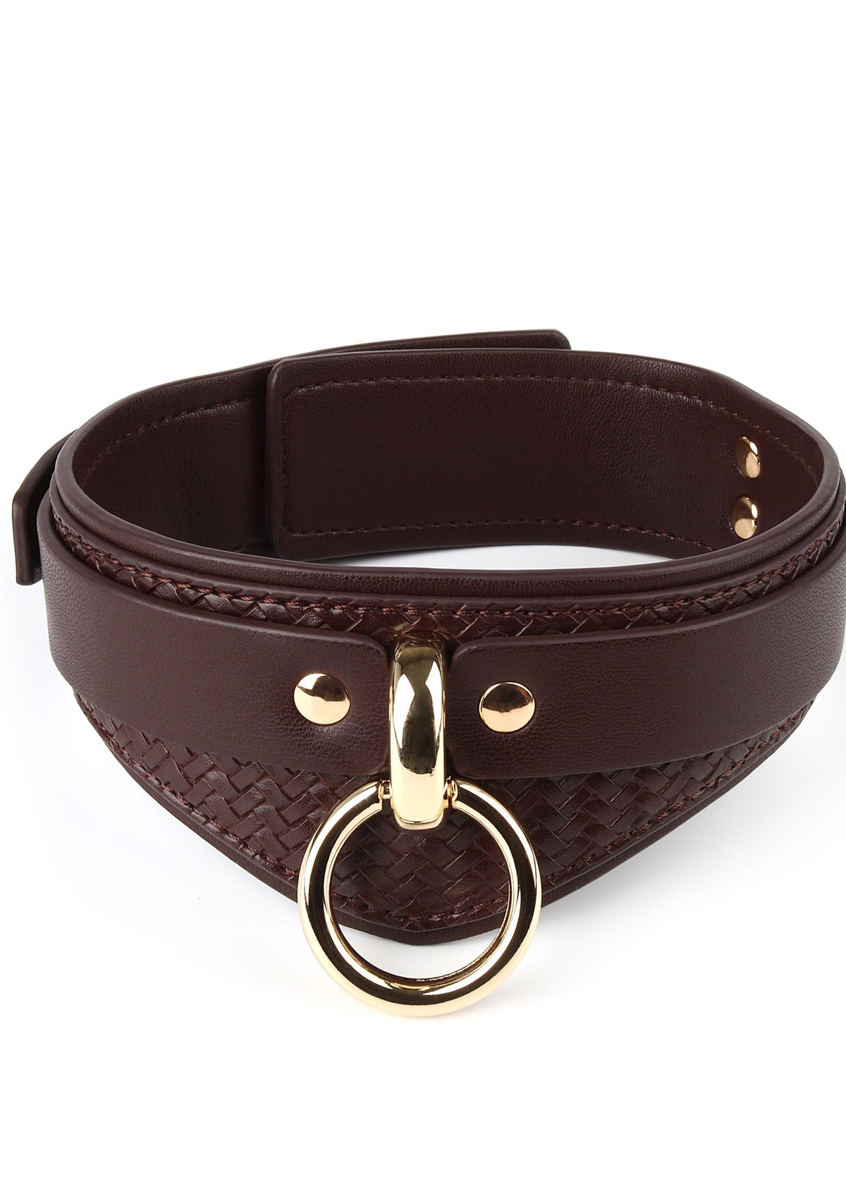 Woven Collar and Leash BROWN - 2