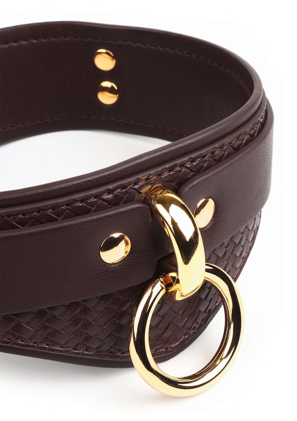 Woven Collar and Leash BROWN - 6