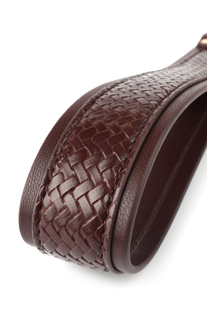 Woven Collar and Leash BROWN - 7