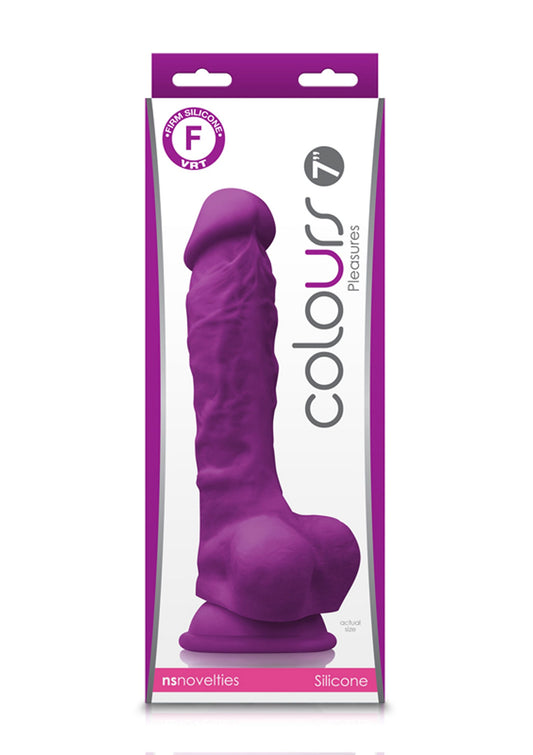 NS Novelties Colors Pleasures 7' Dildo - Purple