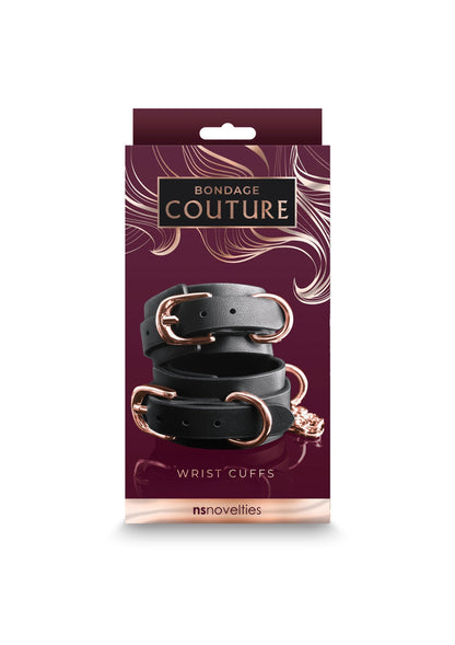 Bondage Couture Wrist Cuffs BLACK - 1