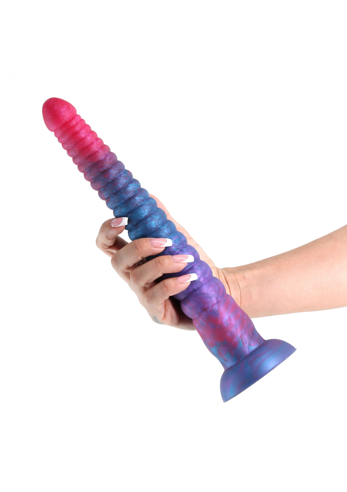Stacked 12 inch Dildo BLUE - 4
