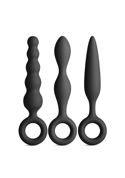Trio Kit Buttplugs BLACK - 0