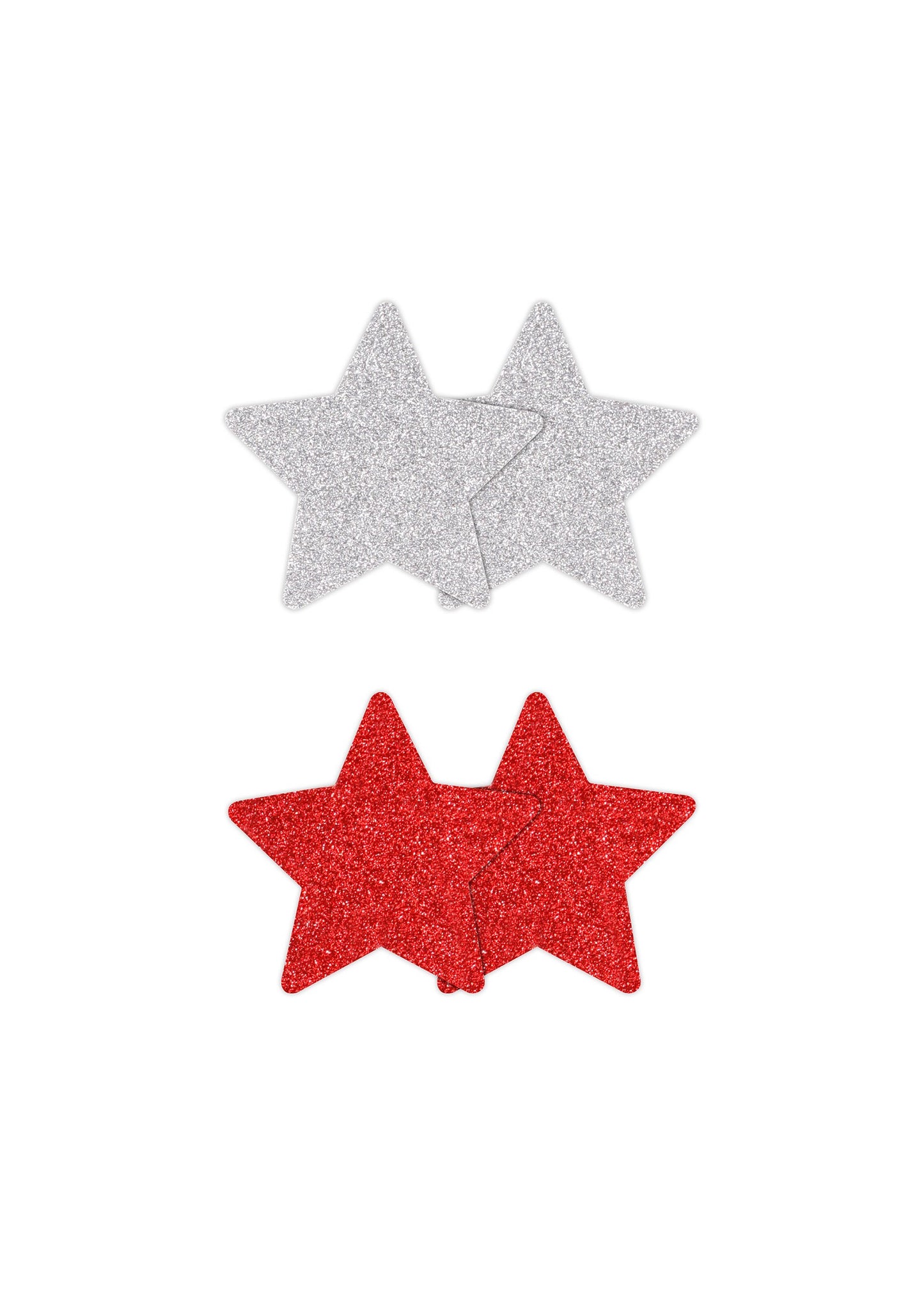 NS Novelties Pretty Pasties Glitter Stars Black/Gold 2 Pair RED - 0