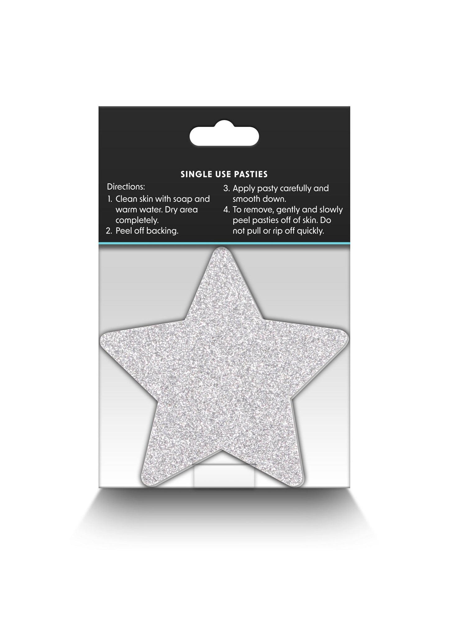 NS Novelties Pretty Pasties Glitter Stars Black/Gold 2 Pair RED - 1