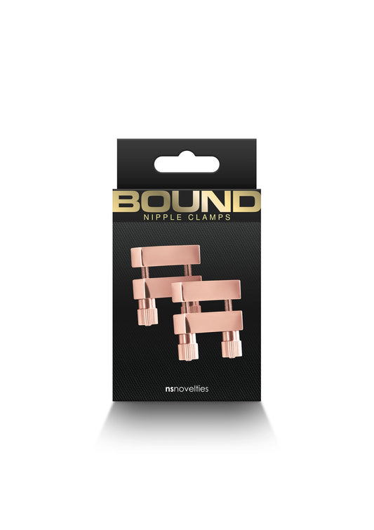 NS Novelties Bound Nipple Clamps V1 - Rose Gold