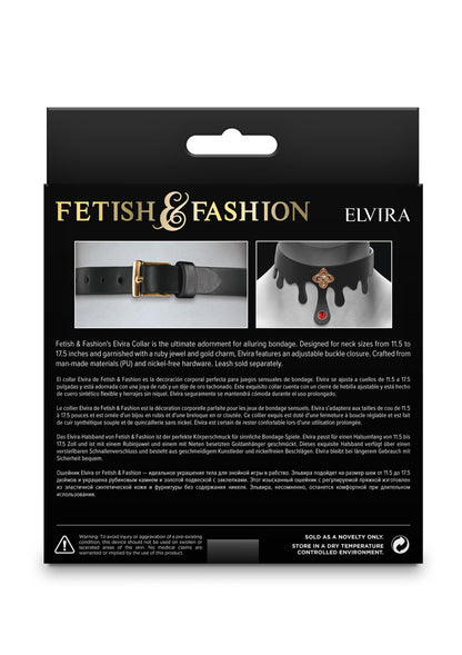 NS Novelties Fetish & Fashion Elvira Collar BLACK - 2