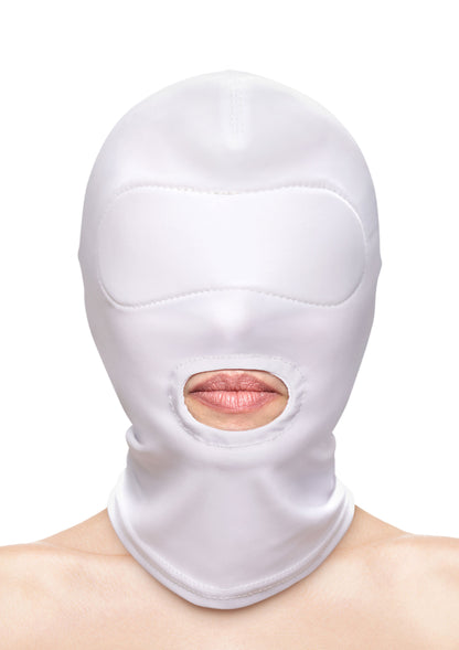 NS Novelties Fetish & Fashion Mouth Hood WHITE - 2