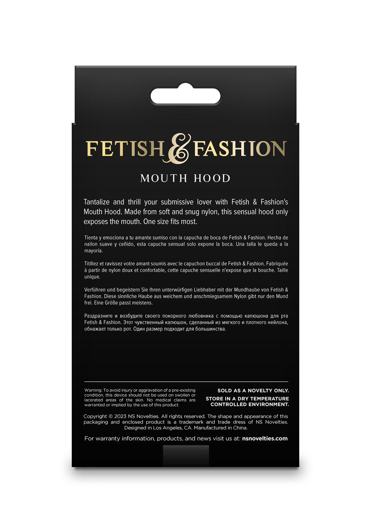 NS Novelties Fetish & Fashion Mouth Hood WHITE - 0