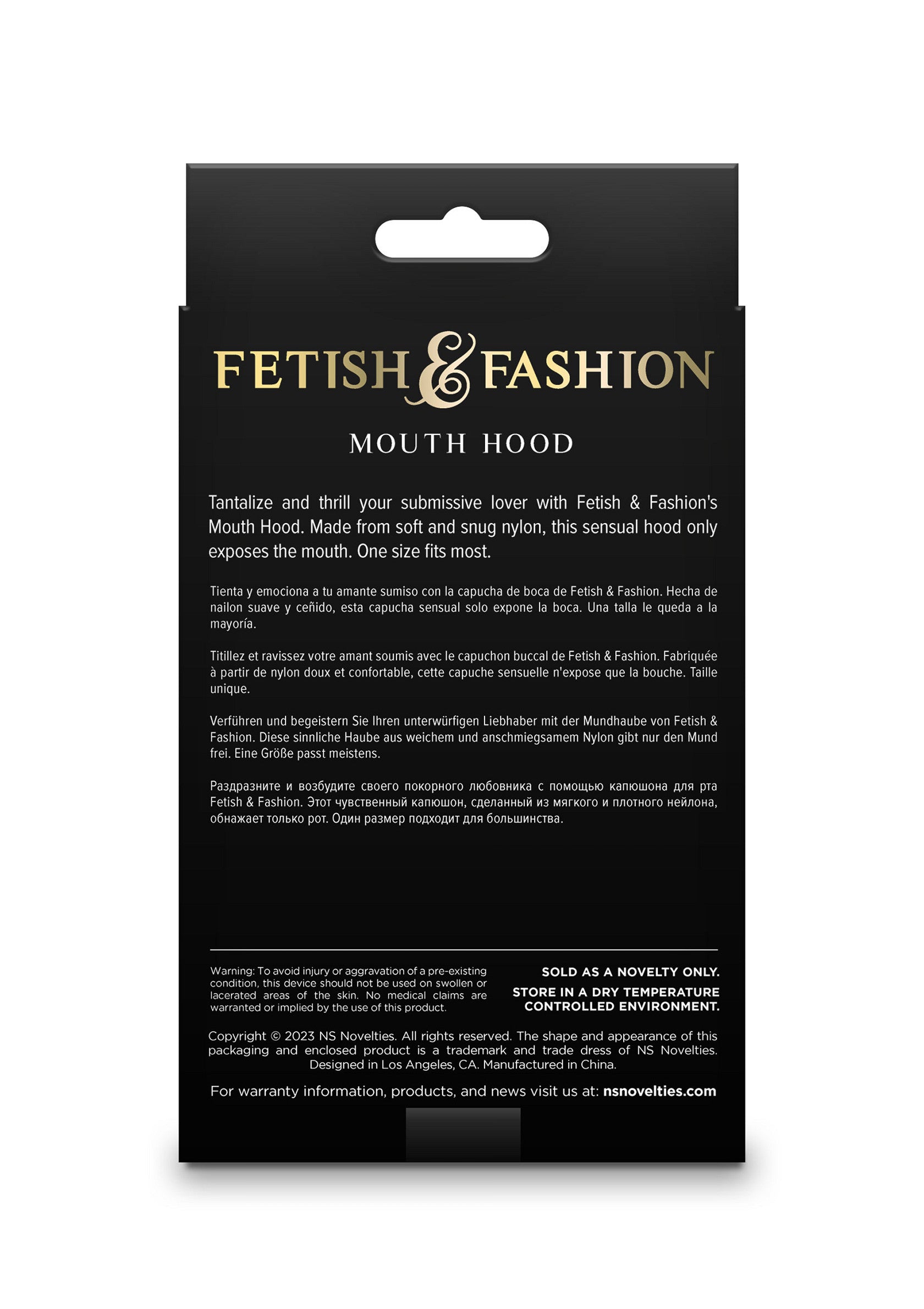 NS Novelties Fetish & Fashion Mouth Hood WHITE - 0