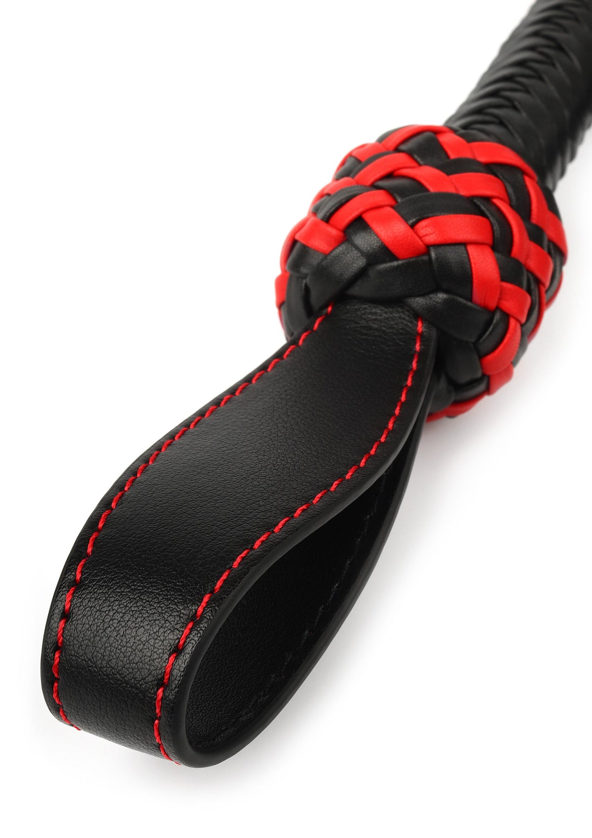 Leather Cat-o-Nine Whip BLACK - 3