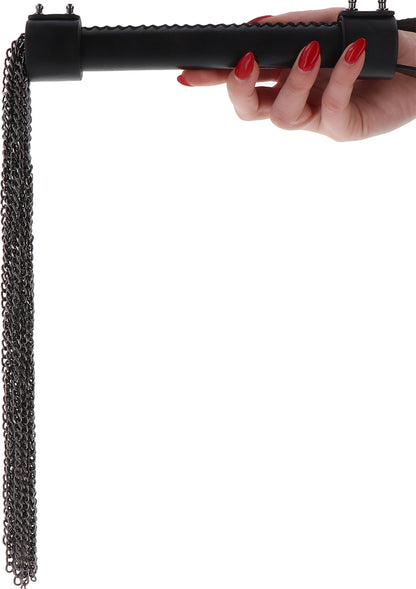 Genuine Leather Chain Whip BLACK - 2