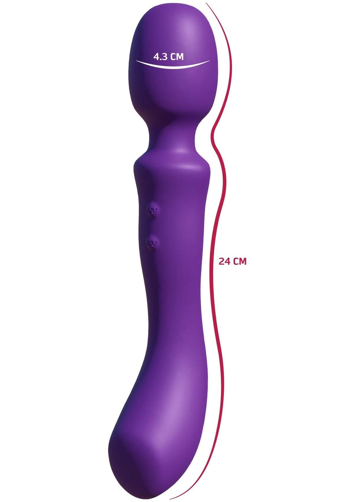Dual-Sided Massaging Vibrating Wand PURPLE - 3