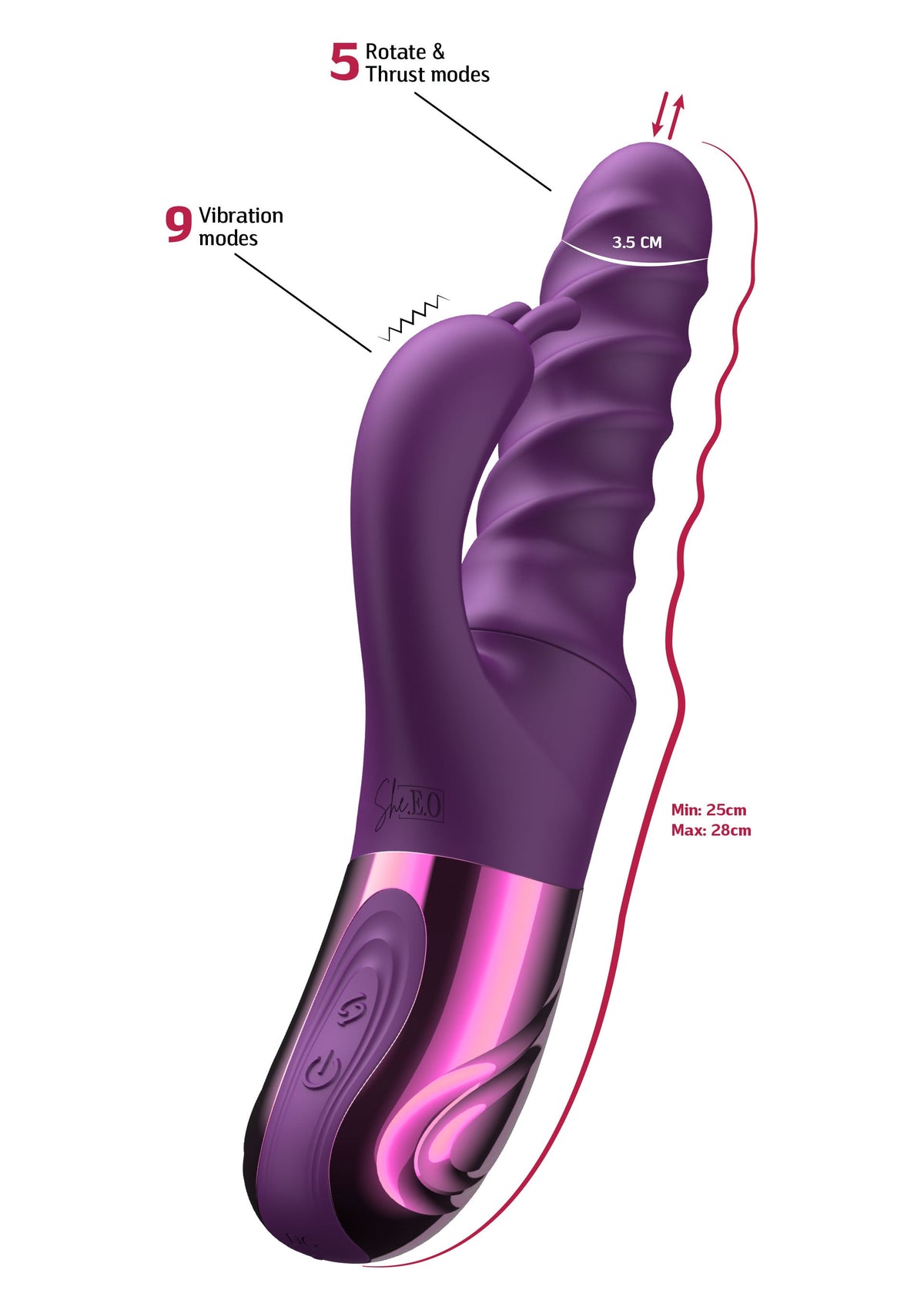 Swirl Rabbit Vibrator PURPLE - 3
