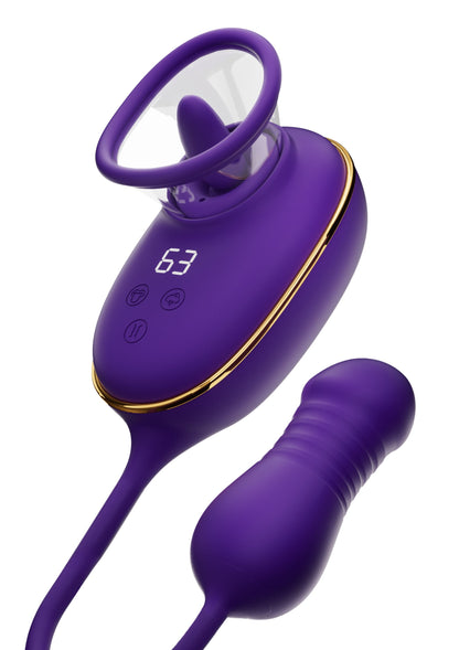 Licking Clitoral Pump & Anal Stimulator PURPLE - 0