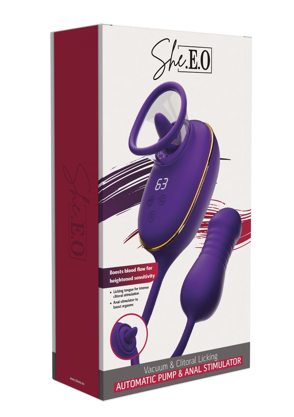 Licking Clitoral Pump & Anal Stimulator PURPLE - 2